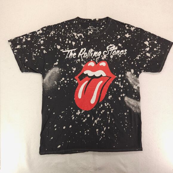 The Rolling Stones Band Crew Neck Short Sleeve T Shirt Mens Size Large L Black - Picture 2 of 9